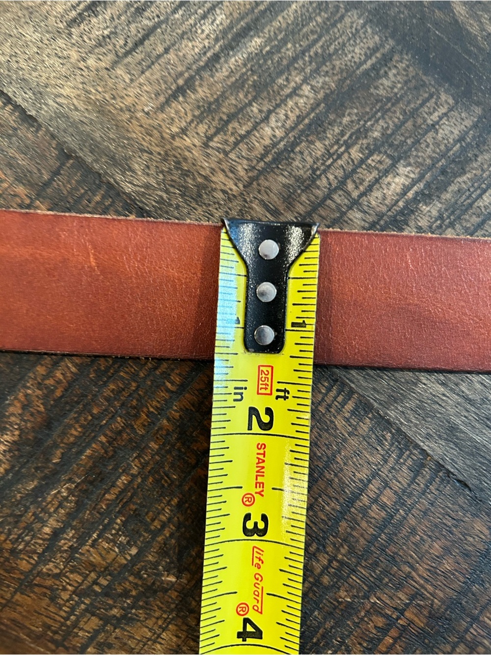 Gap Brand Brown Leather Belt Brass Buckle Size Medium - Picture 5 of 6